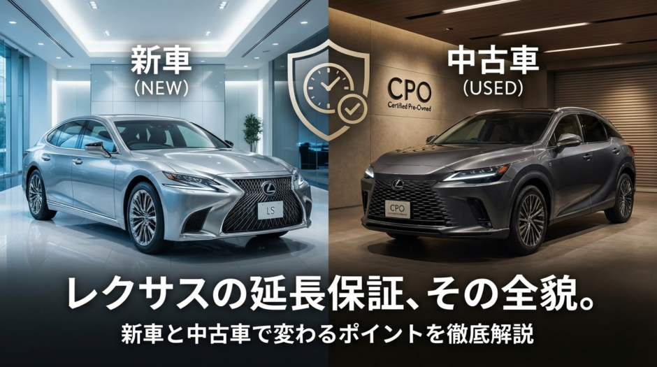 レクサスの延長保証の内容とは？新車と中古車で変わるポイントを徹底解説