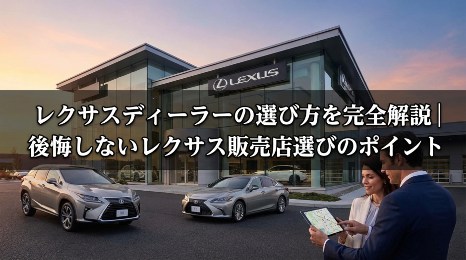レクサスディーラーの選び方を完全解説｜後悔しないレクサス販売店選びのポイント