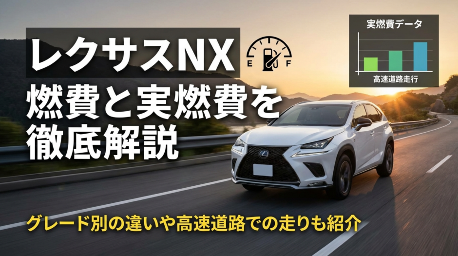 レクサスNXの燃費と実燃費を徹底解説｜グレード別の違いや高速道路での走りも紹介