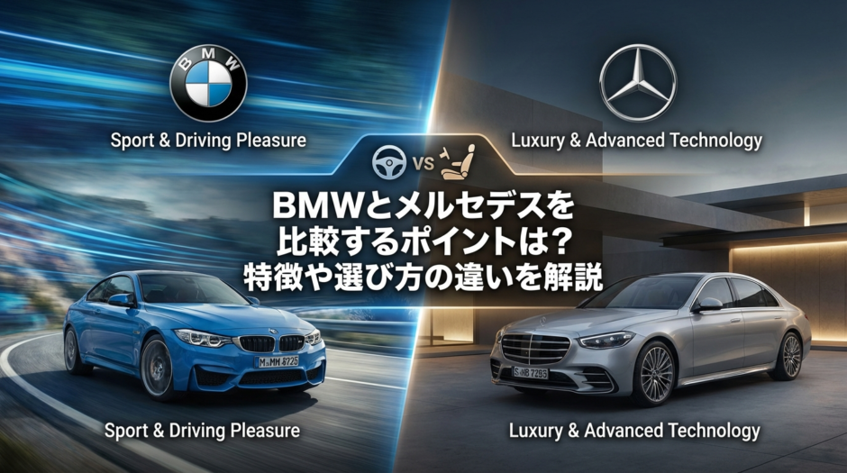 BMWとメルセデスを比較するポイントは？特徴や選び方の違いを解説