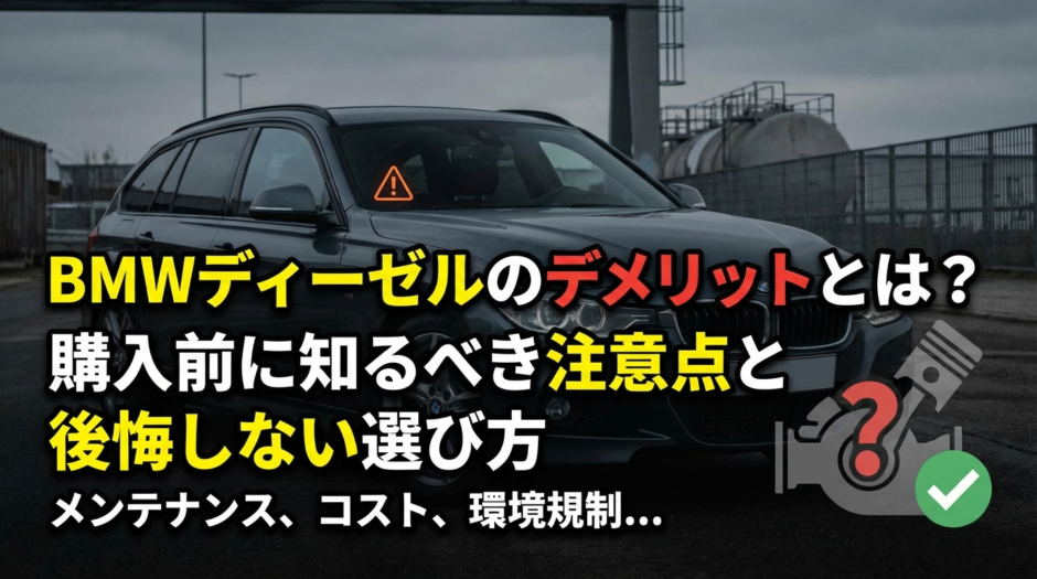 BMWディーゼルのデメリットとは？購入前に知るべき注意点と後悔しない選び方