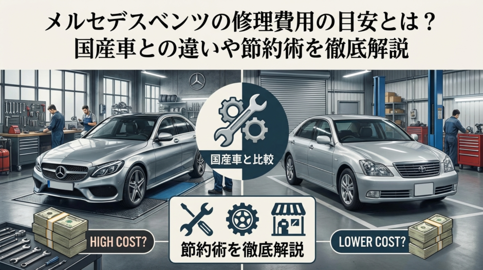 メルセデスベンツの修理費用の目安とは？国産車との違いや節約術を徹底解説