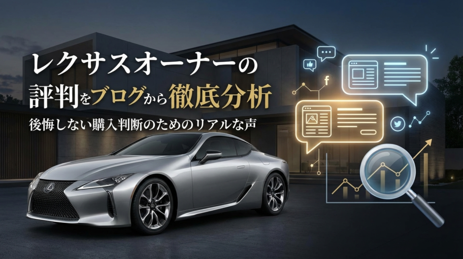 レクサスオーナーの評判をブログから徹底分析｜後悔しない購入判断のためのリアルな声