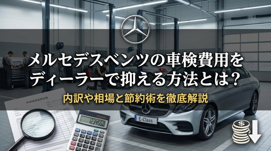 メルセデスベンツの車検費用をディーラーで抑える方法とは？内訳や相場と節約術を徹底解説
