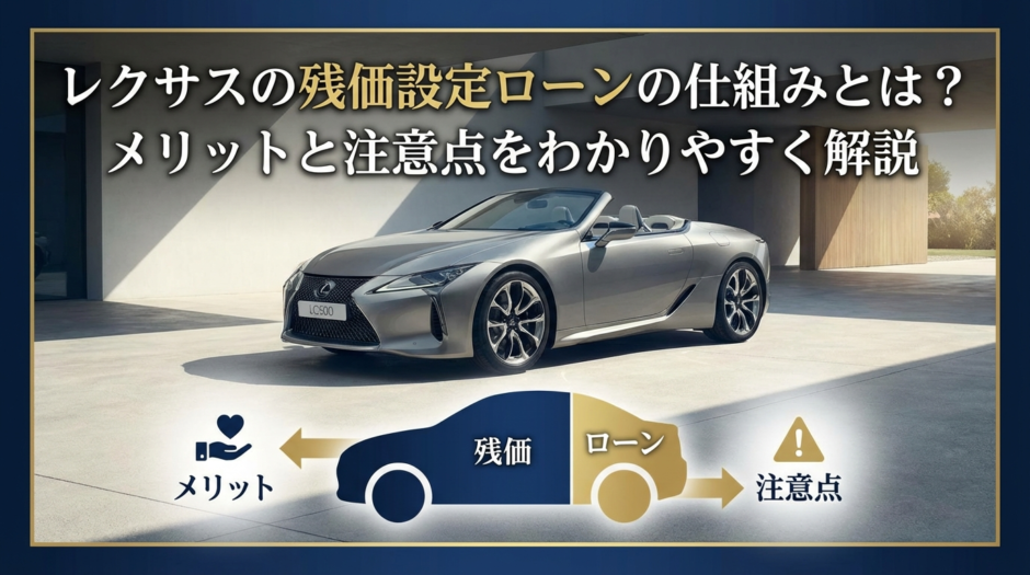 レクサスの残価設定ローンの仕組みとは？メリットと注意点をわかりやすく解説