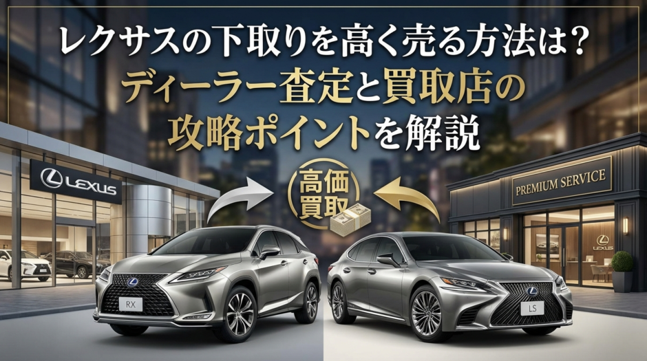 レクサスの下取りを高く売る方法は？ディーラー査定と買取店の攻略ポイントを解説