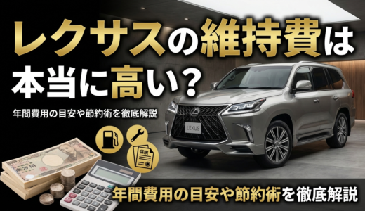 レクサスの維持費は本当に高い？年間費用の目安や節約術を徹底解説