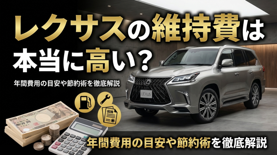 レクサスの維持費は本当に高い？年間費用の目安や節約術を徹底解説