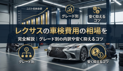 レクサスの車検費用の相場を完全解説｜グレード別の内訳や安く抑えるコツ