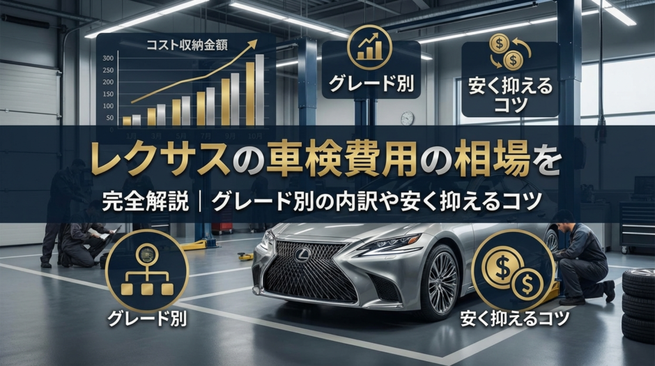 レクサスの車検費用の相場を完全解説｜グレード別の内訳や安く抑えるコツ