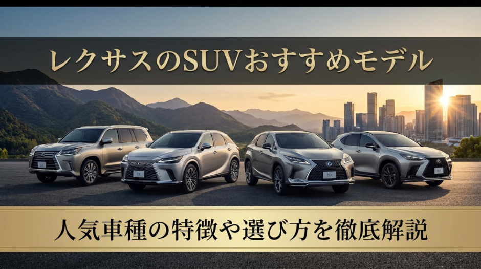 レクサスのSUVのおすすめモデルは？人気車種の特徴や選び方を徹底解説