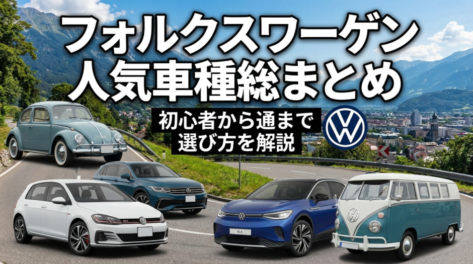 フォルクスワーゲンの車種の人気一覧を総まとめ｜初心者から通まで選び方を解説