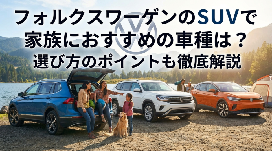 フォルクスワーゲンのSUVで家族におすすめの車種は？選び方のポイントも徹底解説