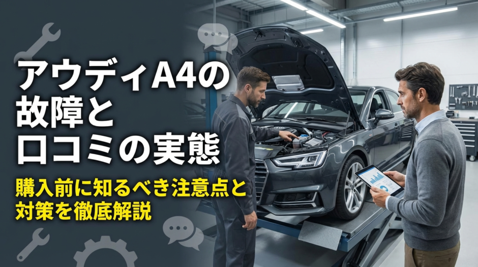 アウディA4の故障と口コミの実態は？購入前に知るべき注意点と対策を徹底解説