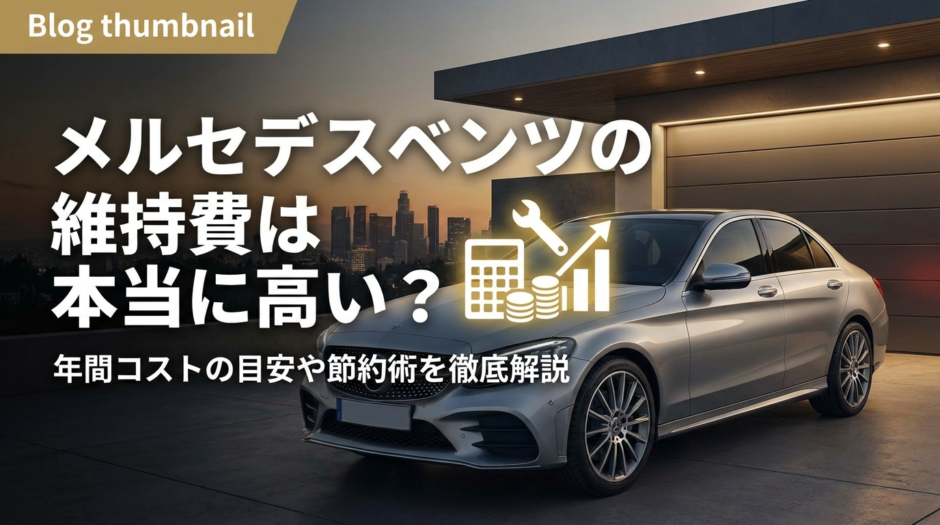 メルセデスベンツの維持費は本当に高い？年間コストの目安や節約術を徹底解説