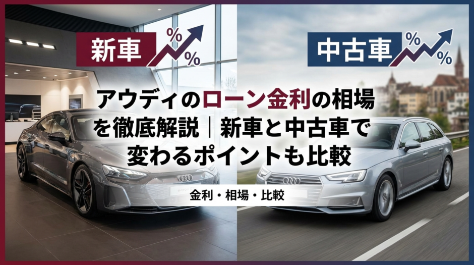 アウディのローン金利の相場を徹底解説｜新車と中古車で変わるポイントも比較