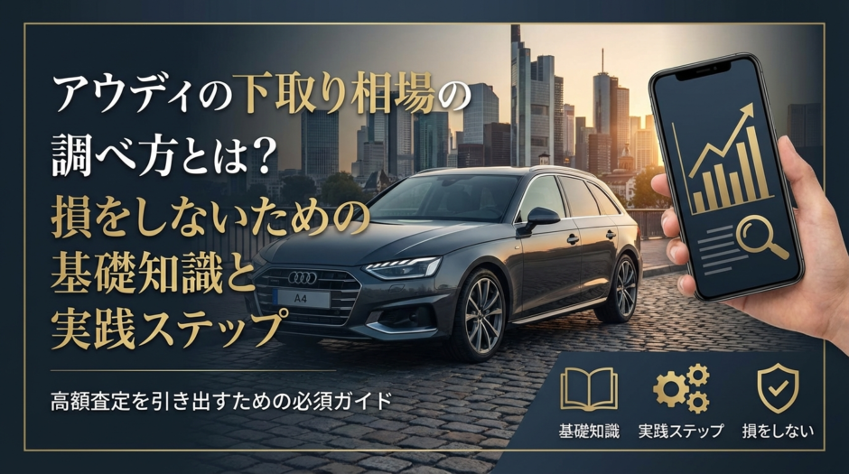 アウディの下取り相場の調べ方とは？損をしないための基礎知識と実践ステップ