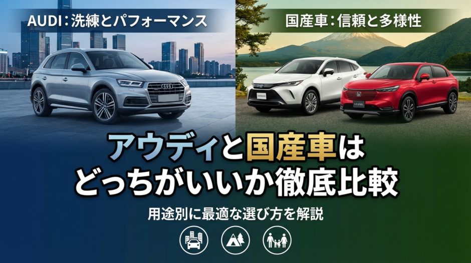 アウディと国産車はどっちがいいか徹底比較｜用途別に最適な選び方を解説