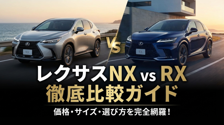 レクサスNXとレクサスRXの違いを比較解説｜価格やサイズから選び方まで徹底ガイド