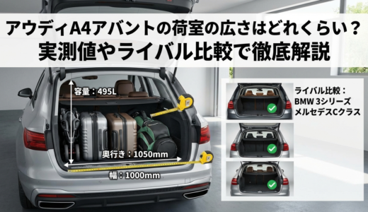 アウディA4アバントの荷室の広さはどれくらい？実測値やライバル比較で徹底解説