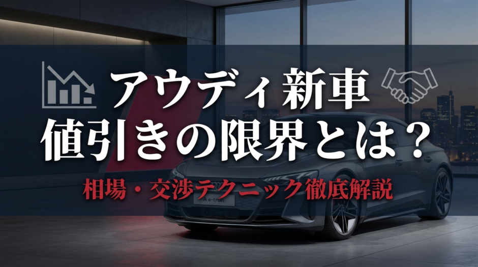 アウディ新車の値引きの限界とは？相場や交渉テクニックを徹底解説