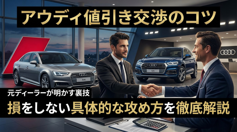 アウディのディーラーで値引きを交渉するコツとは？損をしないための具体的な攻め方を徹底解説