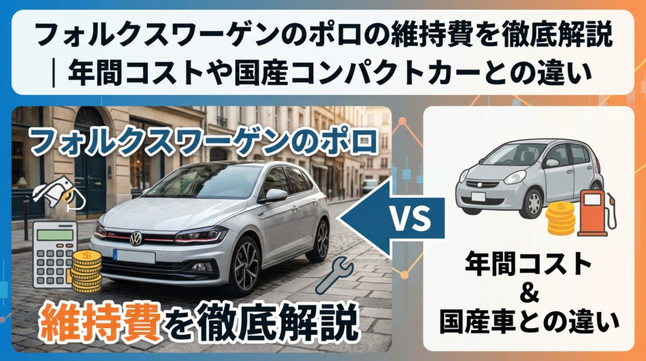 フォルクスワーゲンのポロの維持費を徹底解説｜年間コストや国産コンパクトカーとの違い