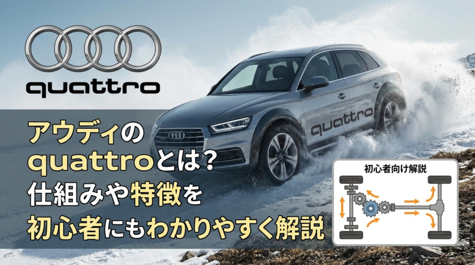 アウディのquattroとは？仕組みや特徴を初心者にもわかりやすく解説