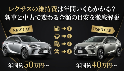 レクサスの維持費は年間いくらかかる？新車と中古で変わる金額の目安を徹底解説