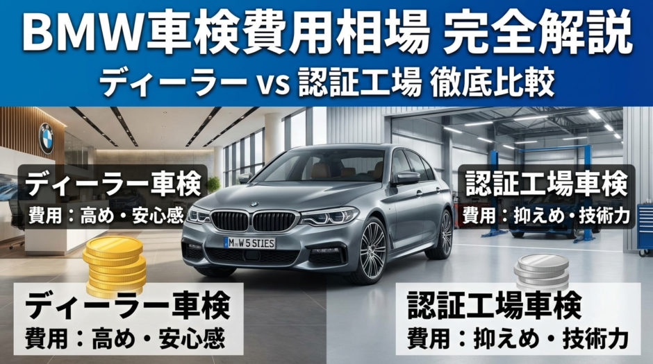 BMWの車検の費用相場を完全解説｜ディーラーと認証工場の違いも比較