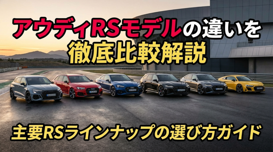 アウディRSモデルの違いを徹底比較解説｜主要RSラインナップの選び方ガイド