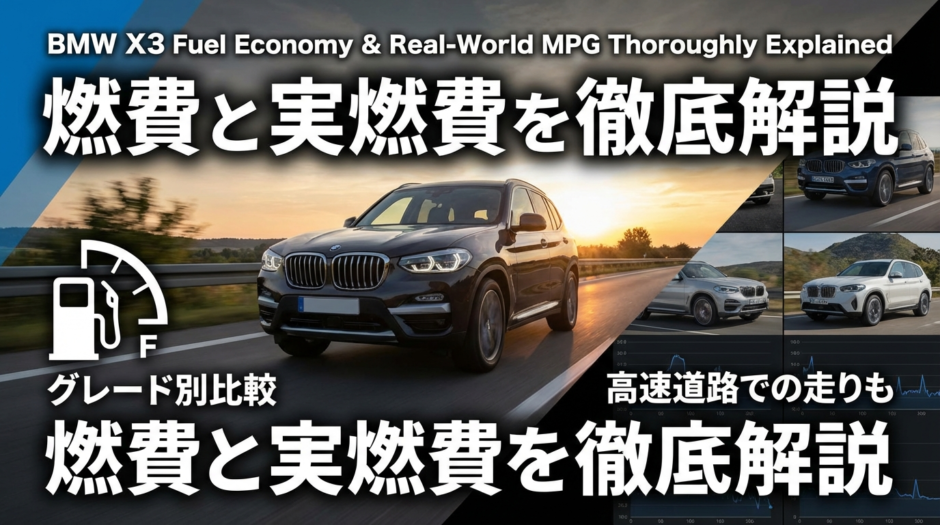 BMW X3の燃費と実燃費を徹底解説｜グレード別の違いや高速道路での走りも比較