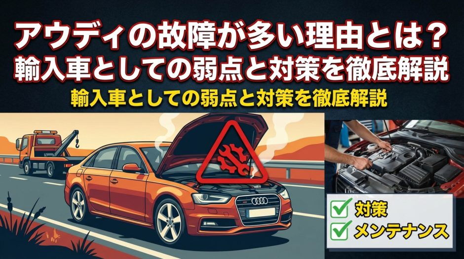 アウディの故障が多い理由とは？輸入車としての弱点と対策を徹底解説