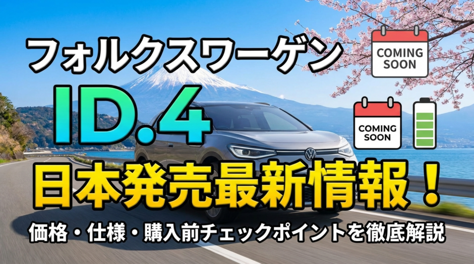 フォルクスワーゲンID4の日本での発売日最新情報とは？価格や仕様と購入前に知りたいポイントを解説