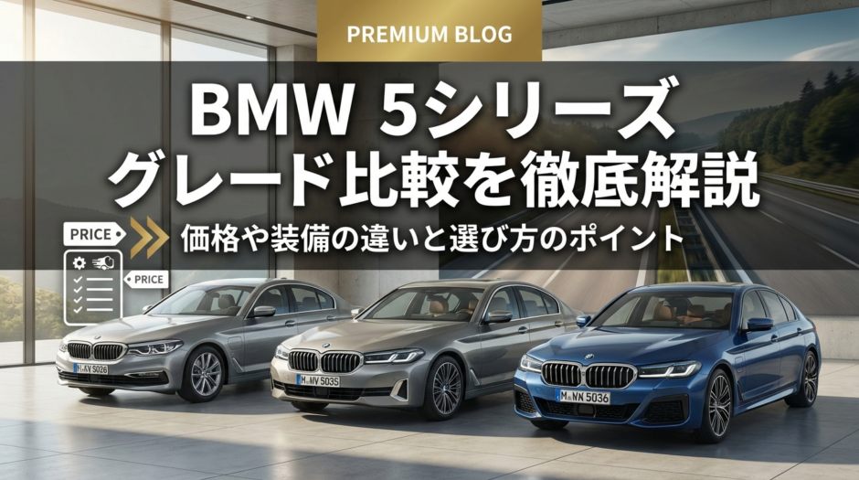 BMW5シリーズのグレード比較を徹底解説｜価格や装備の違いと選び方のポイント
