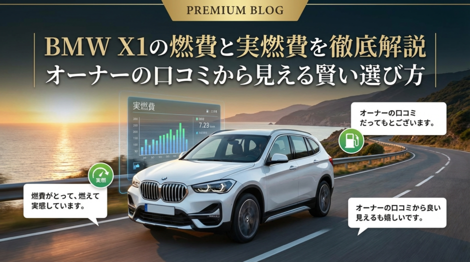 BMW X1の燃費と実燃費を徹底解説｜オーナーの口コミから見える賢い選び方