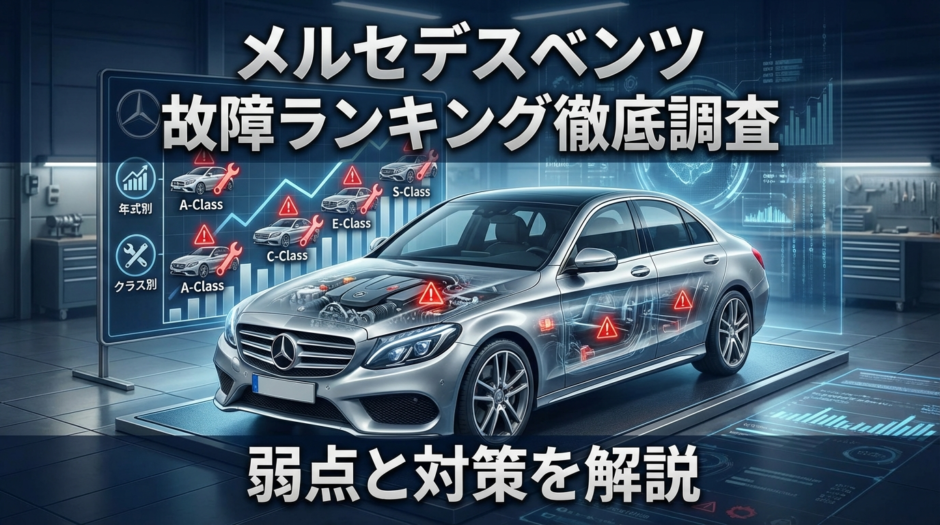 メルセデスベンツの故障ランキングを徹底調査。年式別やクラス別の弱点と対策を解説