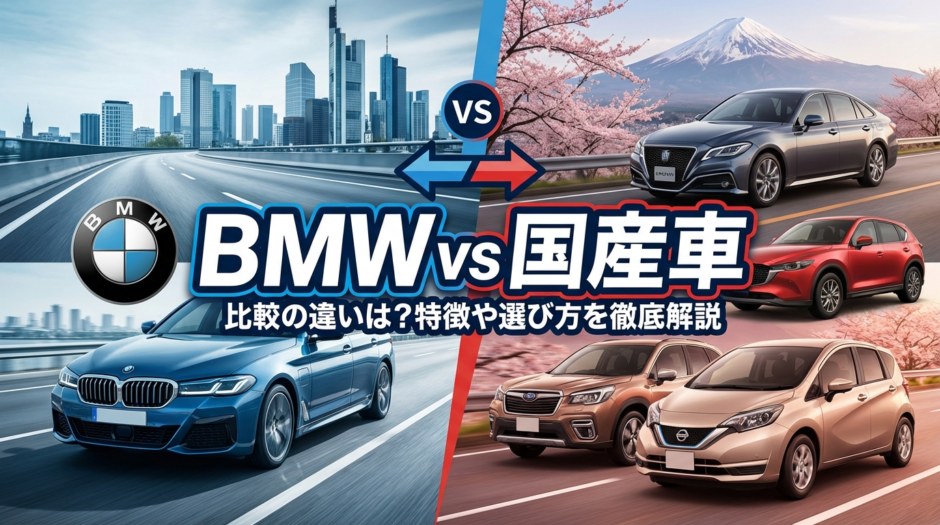 BMWと国産車の比較の違いは？特徴や選び方を徹底解説