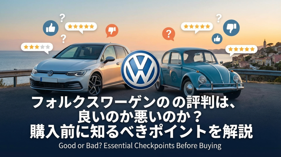 フォルクスワーゲンの評判は良いのか悪いのか？購入前に知るべきポイントを解説
