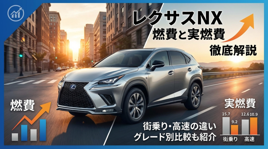 レクサスNXの燃費と実燃費を徹底解説｜街乗りと高速の違いやグレード別の比較も紹介