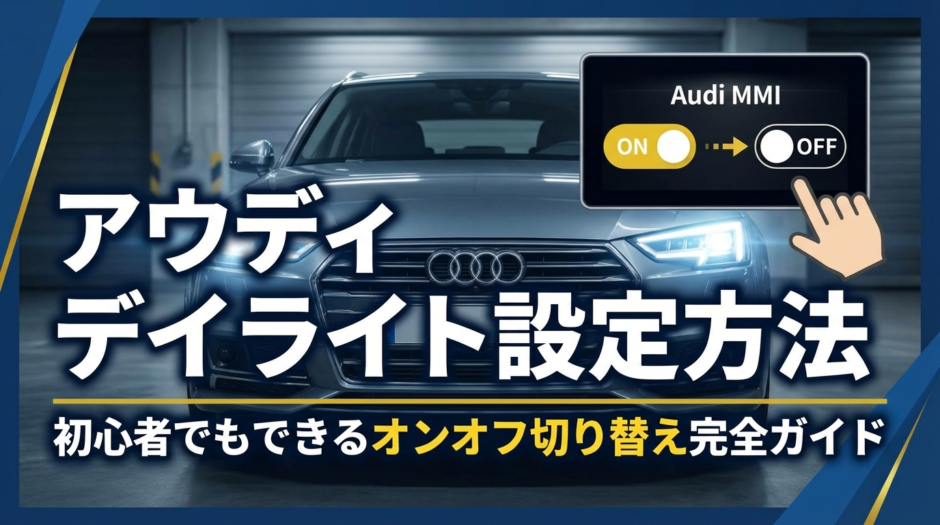 アウディのデイライトの設定方法とは？初心者でもできるオンオフ切り替え完全ガイド