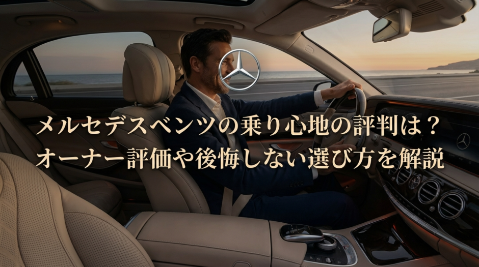 メルセデスベンツの乗り心地の評判は？オーナー評価や後悔しない選び方を解説