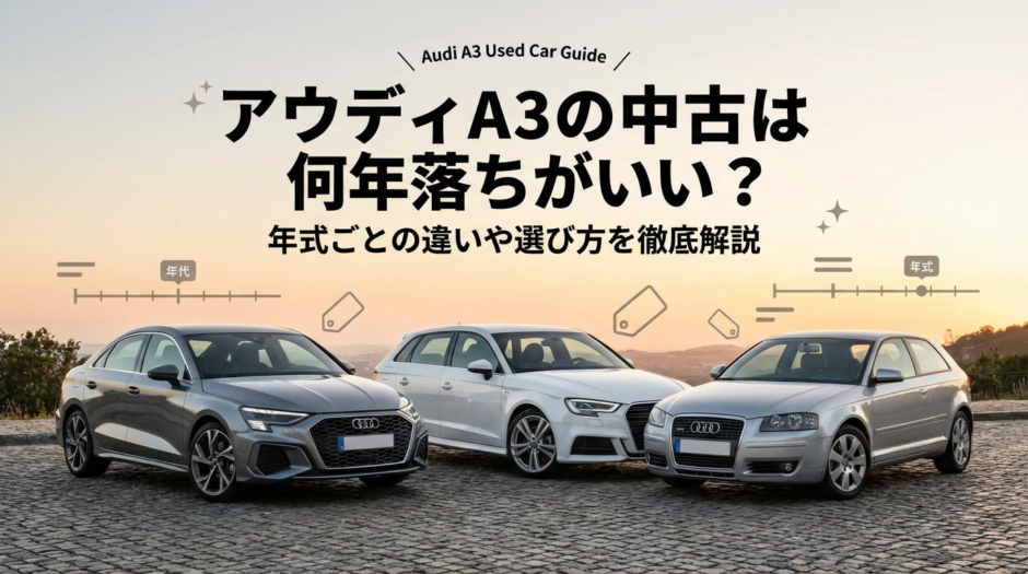 アウディA3の中古は何年落ちがいい？年式ごとの違いや選び方を徹底解説