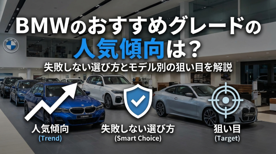 BMWのおすすめグレードの人気傾向は？失敗しない選び方とモデル別の狙い目を解説