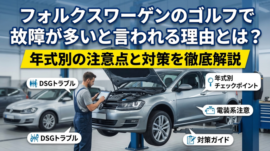 フォルクスワーゲンのゴルフで故障が多いと言われる理由とは？年式別の注意点と対策を徹底解説
