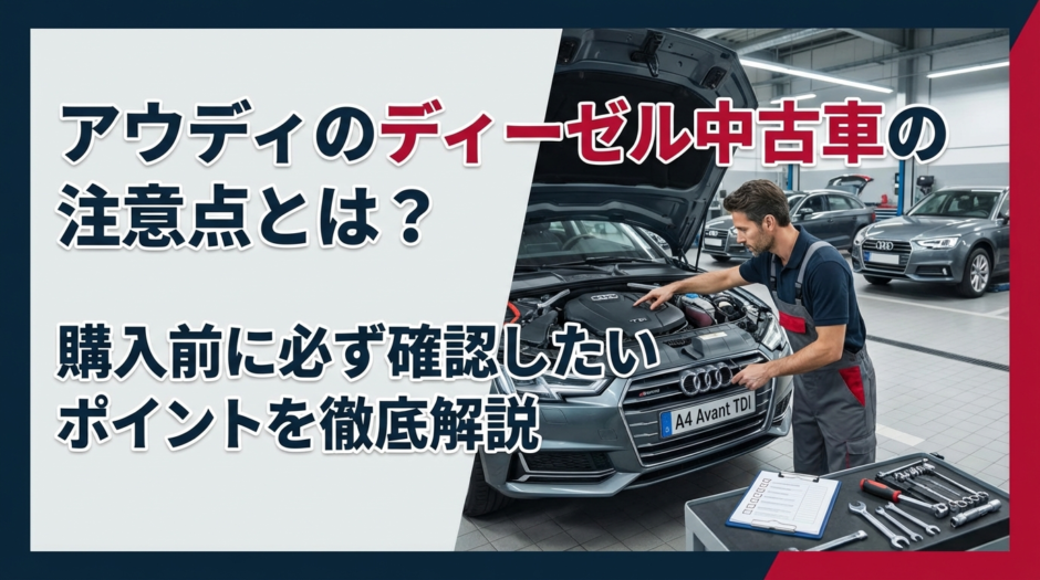 アウディのディーゼル中古車の注意点とは？購入前に必ず確認したいポイントを徹底解説