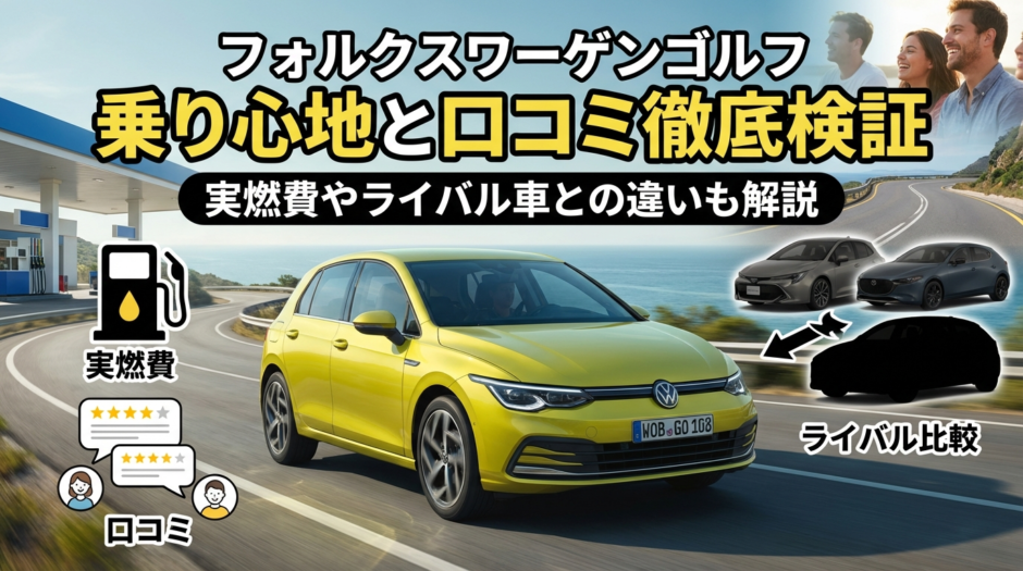 フォルクスワーゲンゴルフの乗り心地と口コミを徹底検証｜実燃費やライバル車との違いも解説