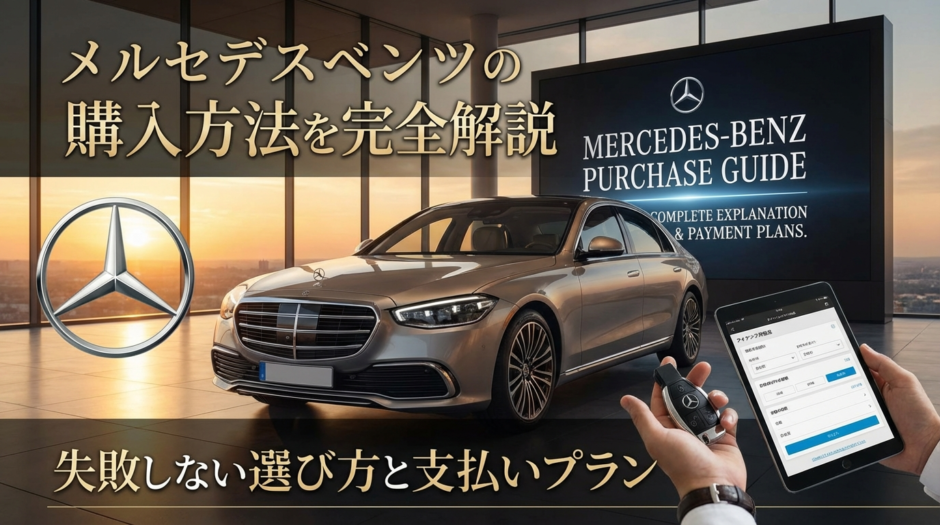 メルセデスベンツの購入方法を完全解説｜失敗しない選び方と支払いプラン