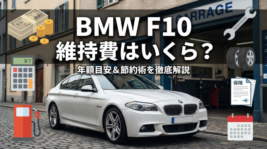 BMW F10の維持費はいくらかかる？年額目安や節約ポイントを徹底解説