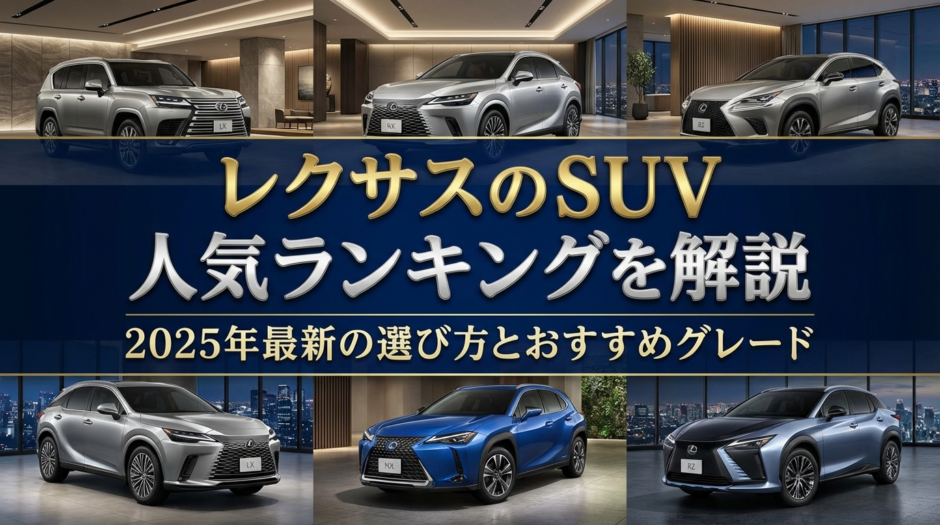 レクサスのSUVの人気ランキングを解説｜2025年最新の選び方とおすすめグレード